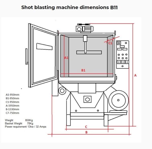 RB11 AUTOMATIC ALLOY WHEEL SHOT BLASTER - Image 2