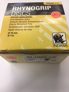 INDASA RHYNOGRIP PLUSLINE DISCS 75MM 3" P80