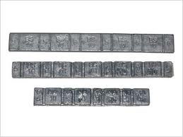 Silver Stick On Wheel Weights 5g Strips x 100