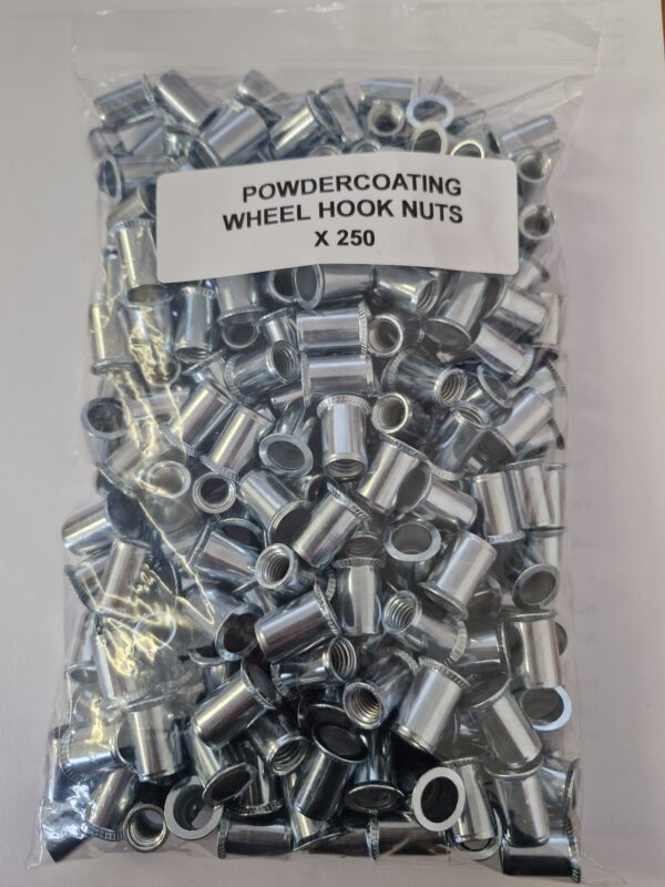 POWDERCOATING WHEEL HOOK NUTS (PACK OF 250)