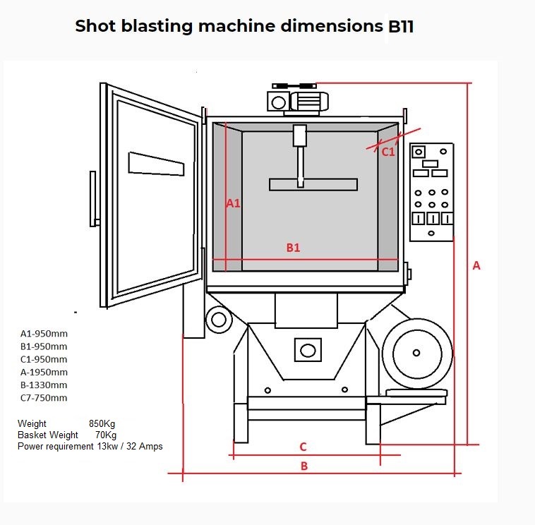 RB11 AUTOMATIC ALLOY WHEEL SHOT BLASTER - Image 2